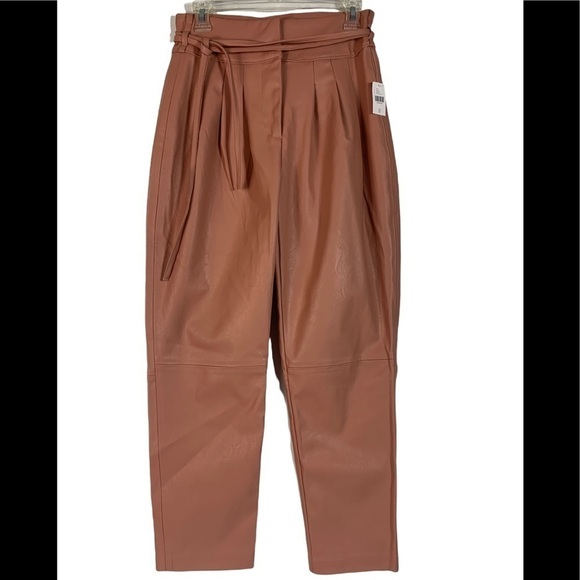 - NWT BLANKNYC for Anthropologie Pink Peach Chelsea Faux Leather Ankle Pant - Picture 4 of 11